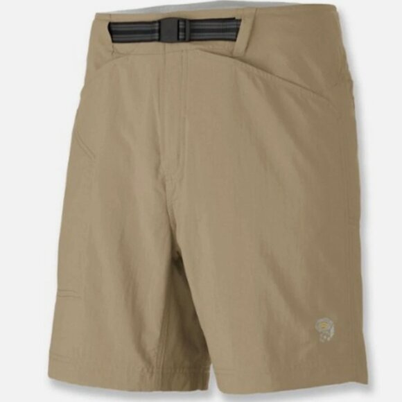 Mountain Hardwear Canyon Shorts Driftwood UPF 50 Hiking Belted Nylon Size Large - Picture 1 of 7